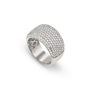 Enigmatic Shine Bague, Bande, ZC blanc, 1.25 cm, diverses tailles