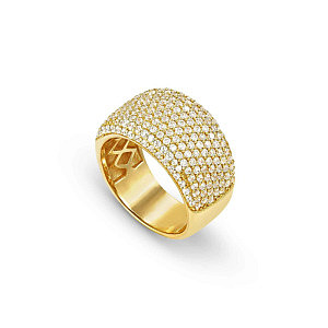 Enigmatic Shine Ring, Band, CZ weiss, 1.25 cm, diverse Grössen