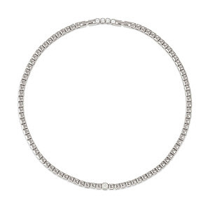Enigmatic Shine Collana, CZ bianco, 45 cm