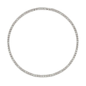 Enigmatic Shine Collana, Pavé bianchi, 45 cm