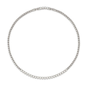 Enigmatic Shine Collana, CZ bianco, ricco, 45 cm