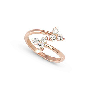 Life Bouquet Anello, Trinity, CZ bianco, varie misure