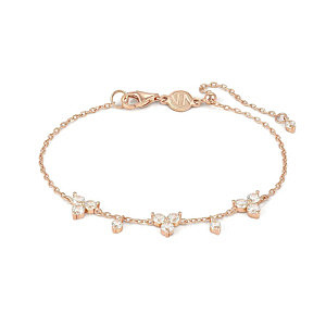 Life Bouquet Bracciale, Trinity, CZ bianco, 19.5 cm, placcato oro rosa