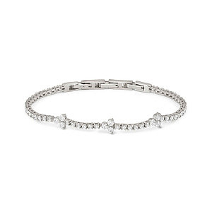 Life Bouquet Bracciale Tennis, Trinity, CZ bianco, 20 cm