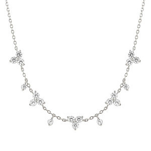 Life Bouquet Collana, Trinity, CZ bianco, 44 cm