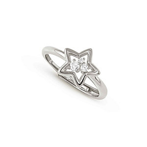 Dreams Beats Anello, Stella, CZ bianco, One Size: 11 - 17