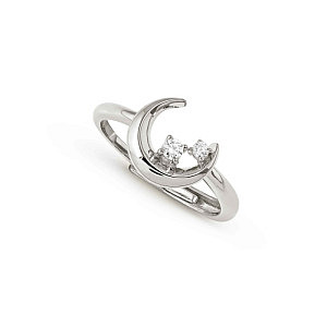 Dreams Beats Bague, Lune, ZC blanc, One Size: 11 - 17