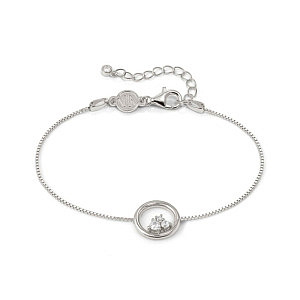 Dreams Beats Bracciale, Cerchio, CZ bianco, 18 cm