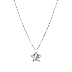 Dreams Beats Collana, Stella, CZ bianco, 44 cm