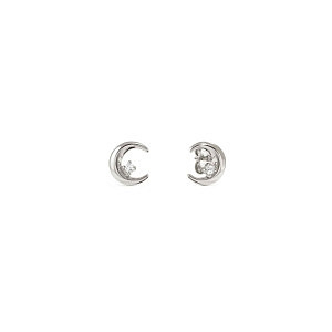 Dreams Beats Orecchini, Luna, CZ bianco, 0.6 x 0.6 cm
