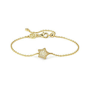 Lifepoetry Armband, Stern, Pavé weiss, 19 cm, vergoldet