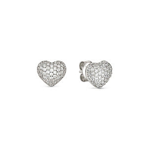 Lifepoetry Orecchini, Cuore, Pavé bianchi