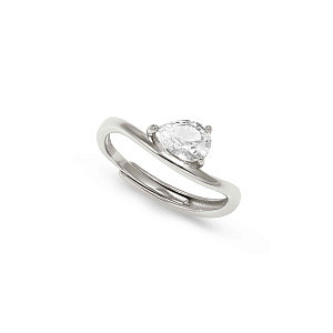 My Rebel Art Ring, CZ weiss, One Size: 11 - 17