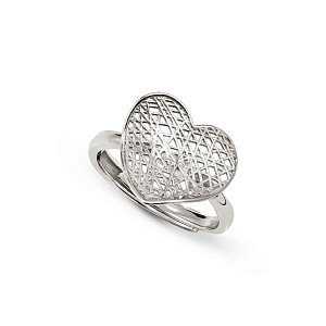 Leaf of Light Anello, Cuore, piccolo, One Size: 11 - 17