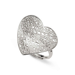 Leaf of Light Anello, Cuore, grande, One Size: 11 - 17