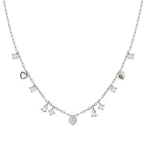 Precious Moves Collier, Cœur, divers pendentifs, 46 cm