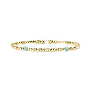 Siren Dream Bracciale, Turchese, Ø 5.8 cm, placcato oro