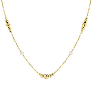 Siren Dream Collana, Palina, Perla bianco, 45 cm, placcato oro