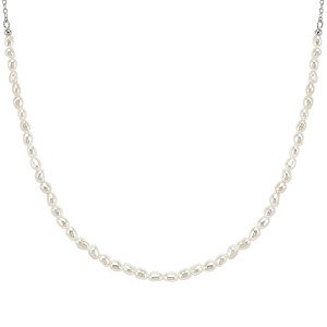 Siren Dream Collier, Perle blanche, Collier de perles, 45 cm