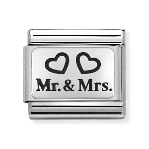 Silvershine OX Plate, Mr and Mrs