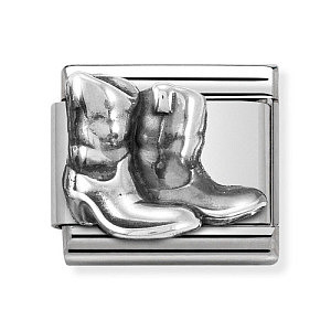 Silvershine Relief, Schuhe, Silber