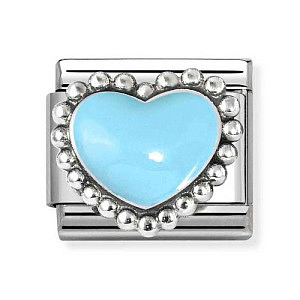 Silvershine Symbole, gewölbtes Herz, blau