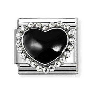 Silvershine Simboli, Cuore bombata, nero