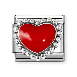 Silvershine Symboles, Cœur bombé, rouge