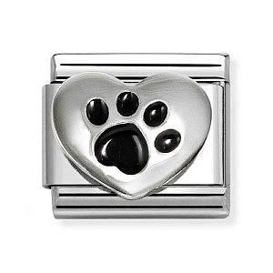 Silvershine Simboli, Cuore con zampa, nero
