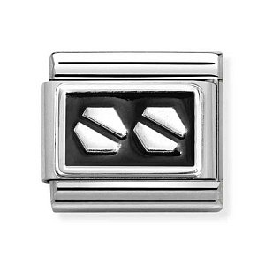 Silvershine Plate, Double vis hexagonale, noir