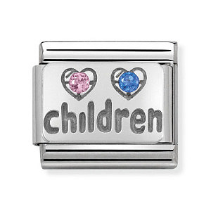 Silvershine Symboles, CHILDREN, rose / bleu ciel