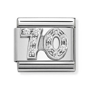 Silvershine Simboli, 70, CZ bianco