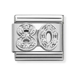 Silvershine Simboli, 80, CZ bianco