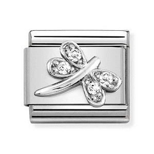 Silvershine Simboli, Libellula, bianco