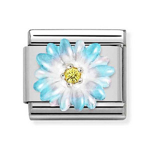 Silvershine Symboles, Fleur avec ZC jaune, Bleu Ciel