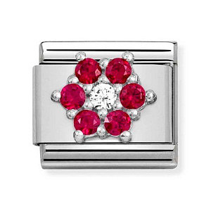 Silvershine Simboli, Fiore, Rosso / bianco
