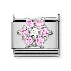 Silvershine Symboles, Fleur, Rose / blanc