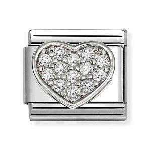Silvershine Simboli, Cuore, CZ bianco