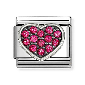 Silvershine Simboli, Cuore, CZ rosso