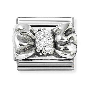 Silvershine OX Simboli, Fiocco, CZ bianco