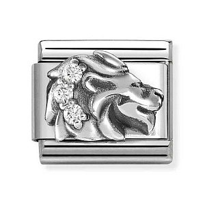 Silvershine Zodiaque Relief, Lion, ZC blanc