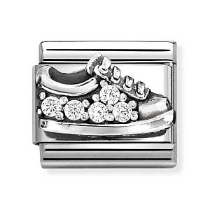 Silvershine Ox Symbole, Sneaker, CZ weiss