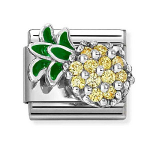 Silvershine OX Simboli, Ananas, CZ giallo