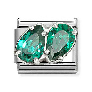 Silvershine ZC Facettes, 2 Gouttes, ZC vert