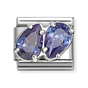 Silvershine ZC Facettes, 2 Gouttes, ZC bleu