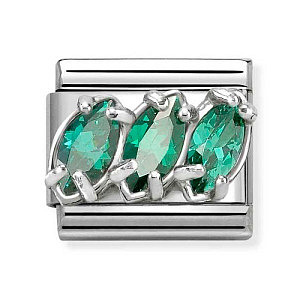 Silvershine CZ Sfaccettato, CZ Trilogy, Verde