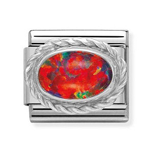 Silvershine Edelstein Oval, Opal rot
