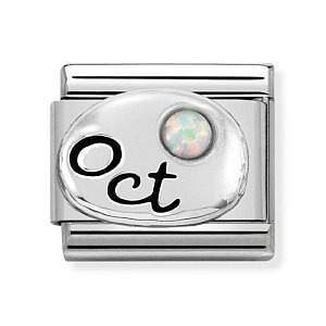 Silvershine Symbole, Oktober, Opal weiss