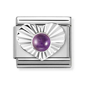 Silvershine Symboles, Cœur, Améthyste