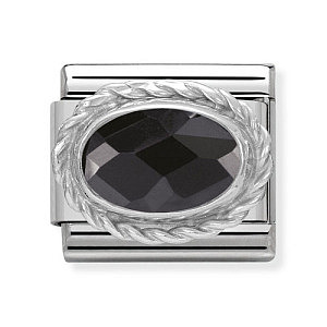 Silvershine CZ Facettiert, Schwarz